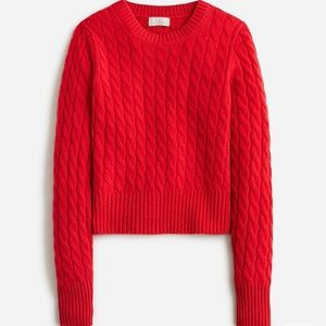 Jcrew Cashmere Shrunken Cable Knit Sweater